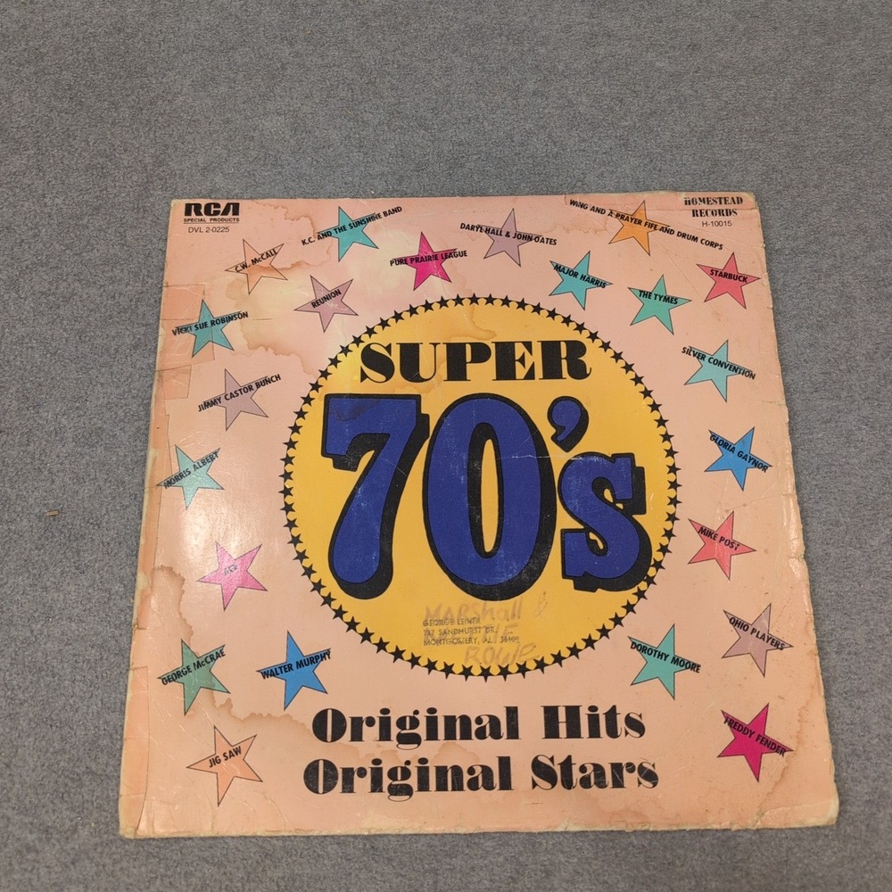 Super 70s Original Hits Original Stars RCA Vinyl LP Record DVL2-0225 1977 - Picture 1 of 2